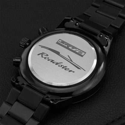 Chrysler Crossfire Srt6 Roadster Car Lovers Engraved Black Chronograph Watch For Him Crossfire Lovers Gift Engraving Chronograph Watch