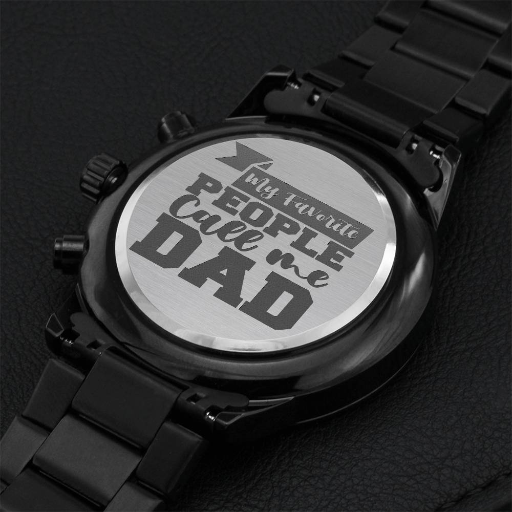My Favorite People Call Me Dad Engraving Chronograph Watch