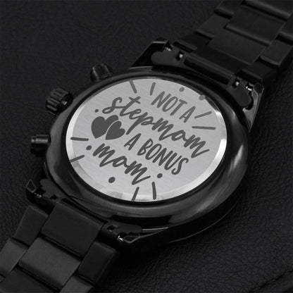 Gift For Stepmom Or Girlfriend Customizable Modern Watch Engraving Chronograph Watch
