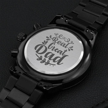 Real Great Dad Fathers Day Sensitive Gift For Your Special One Engraving Chronograph Watch