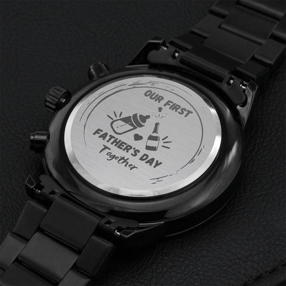 Our First Father's Day Together Watch Engraving Chronograph Watch