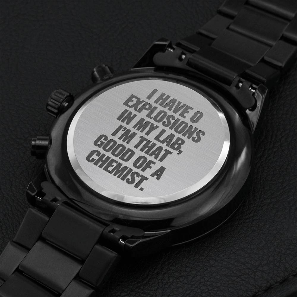 Chemist Watch Engraving Chronograph Watch