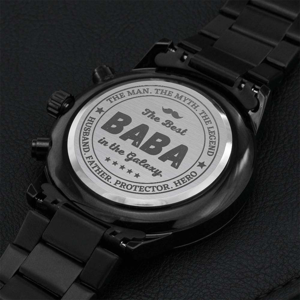 The Best Baba Watch Engraving Chronograph Watch