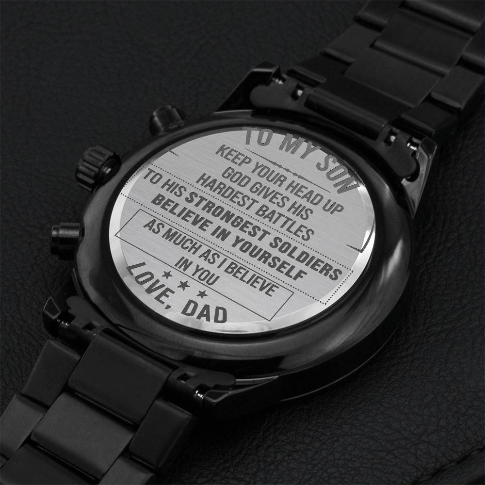 Gift For Son - Strongest Soldiers - Watch Engraving Chronograph Watch