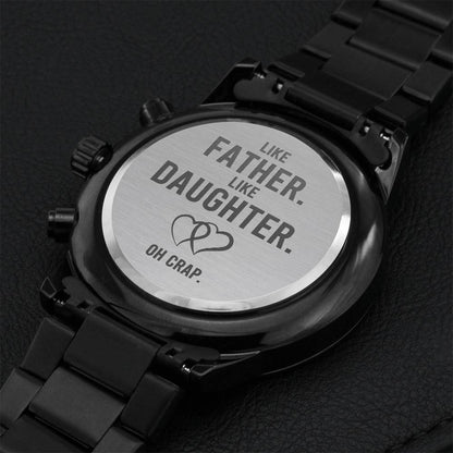 Engraved Watch - Best Gift For Dad Engraving Chronograph Watch