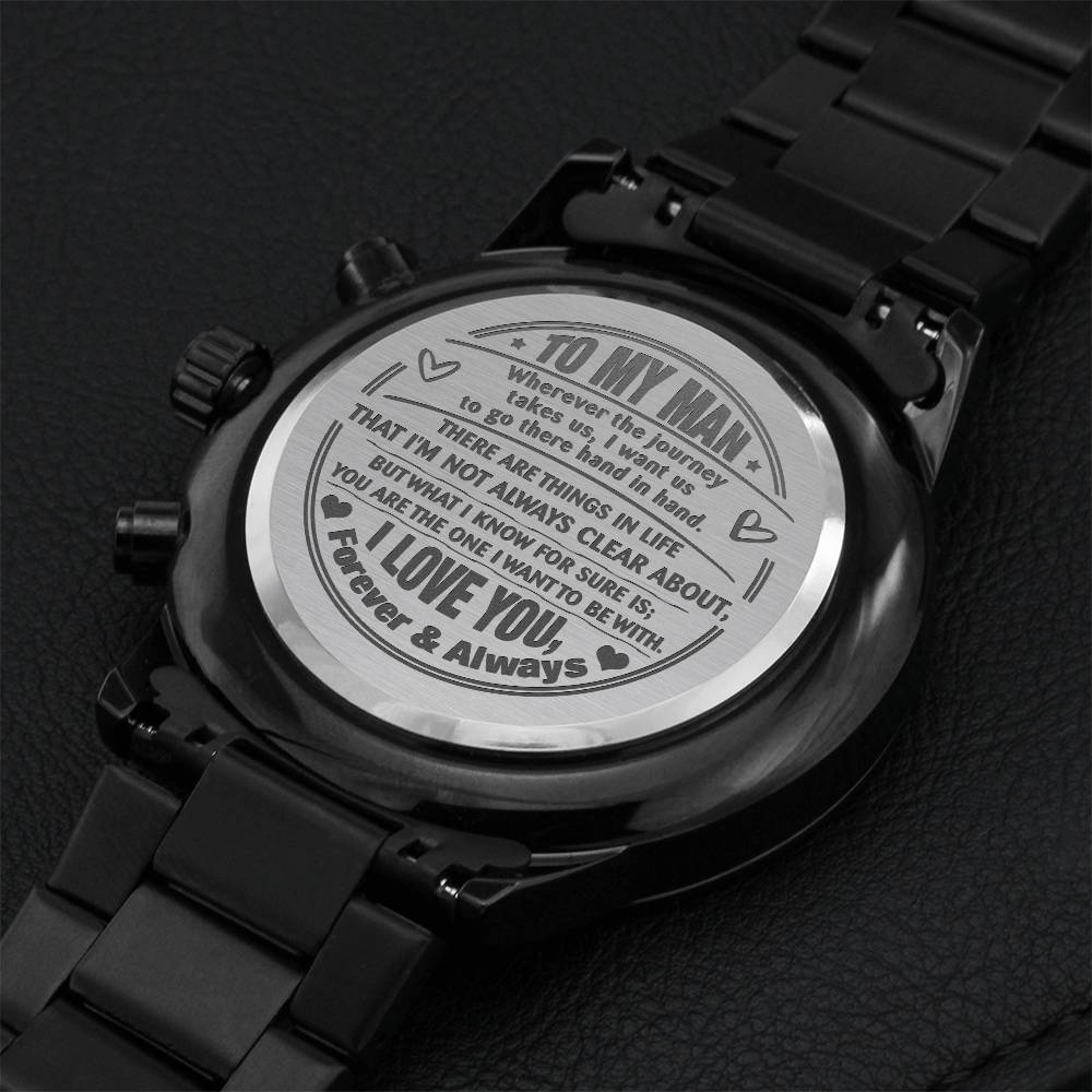 Gift For Your Man - The One - Watch Engraving Chronograph Watch