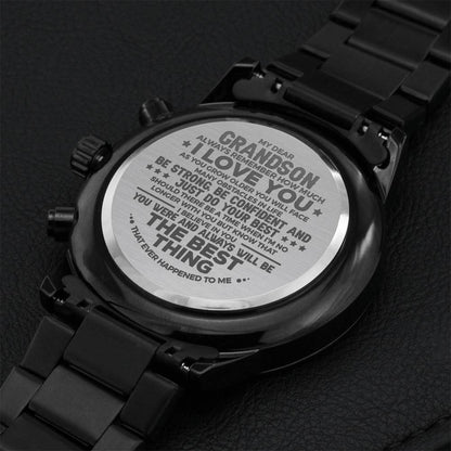 Grandson I Love You - Chronograph Watch Engraving Chronograph Watch