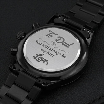 To Dad With Love Engraving Chronograph Watch