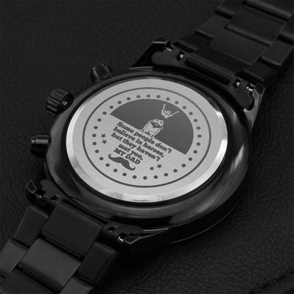 My Dad My Love Engraving Chronograph Watch