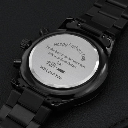 Plumber Father's Day Watch Engraving Chronograph Watch