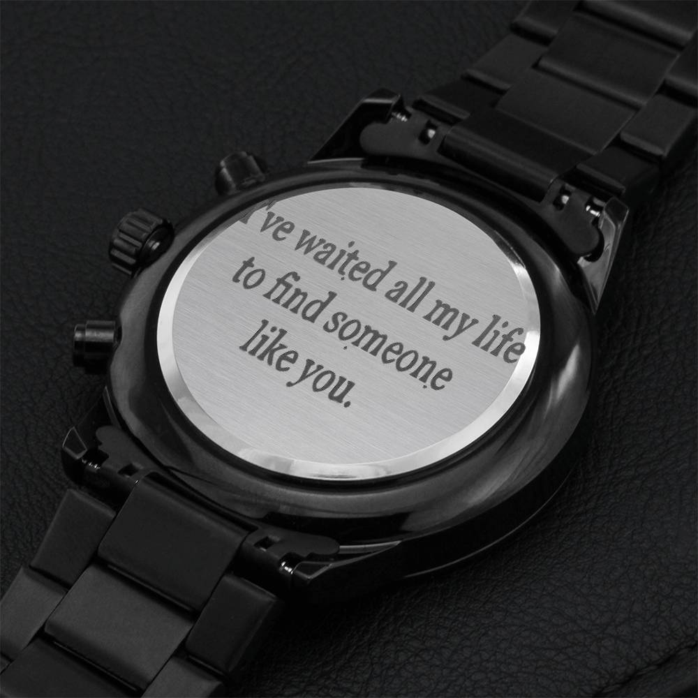 To My Boyfriend 3 Engraving Chronograph Watch