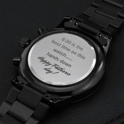 Best Time Hands Down. Watch Engraving Chronograph Watch