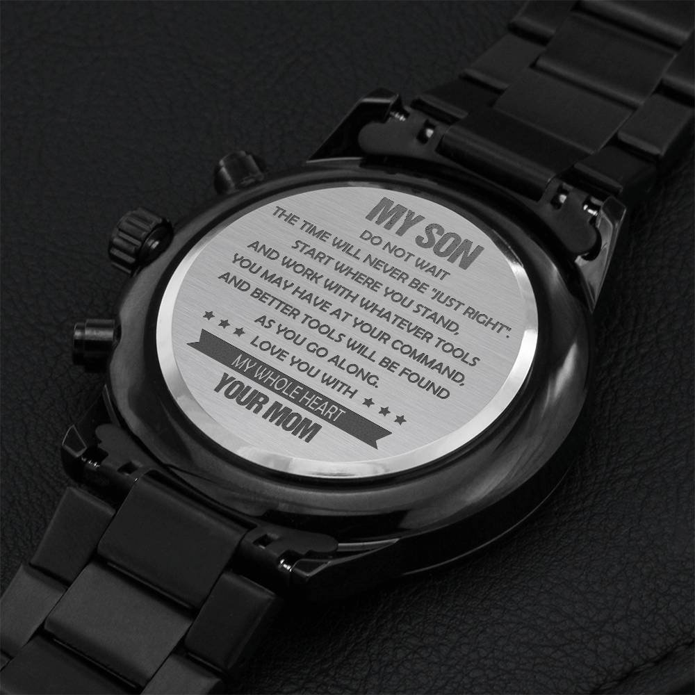 Chronograph Watch From Mom To Son - 464 Engraving Chronograph Watch