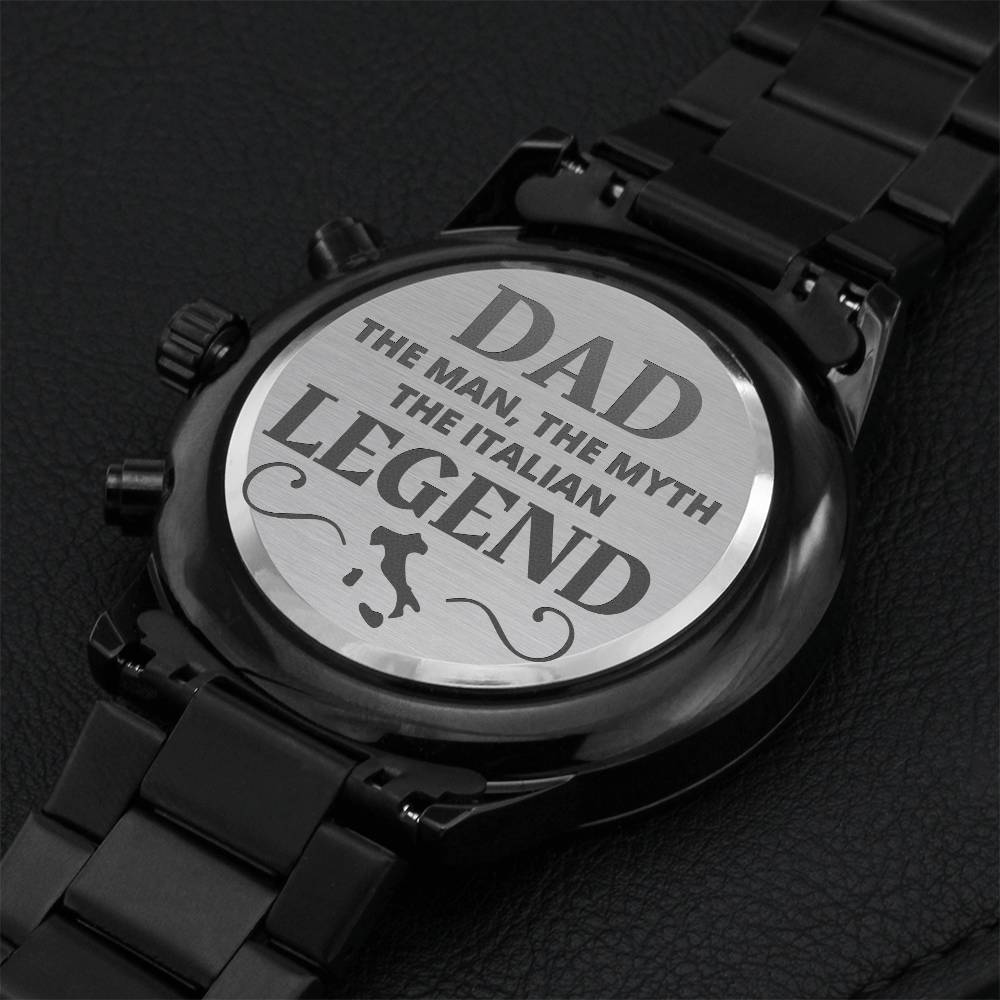 Italian Legend Chrono Watch Engraving Chronograph Watch
