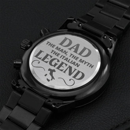 Italian Legend Chrono Watch Engraving Chronograph Watch