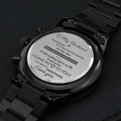 How Much You Mean To Me - Watch Engraving Chronograph Watch