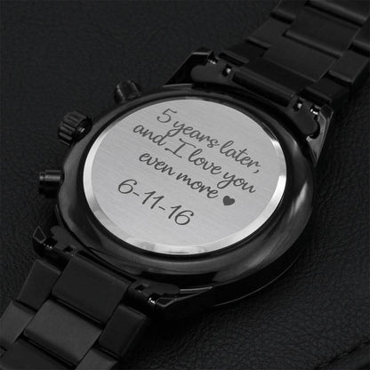 Anniversary Engraving Chronograph Watch