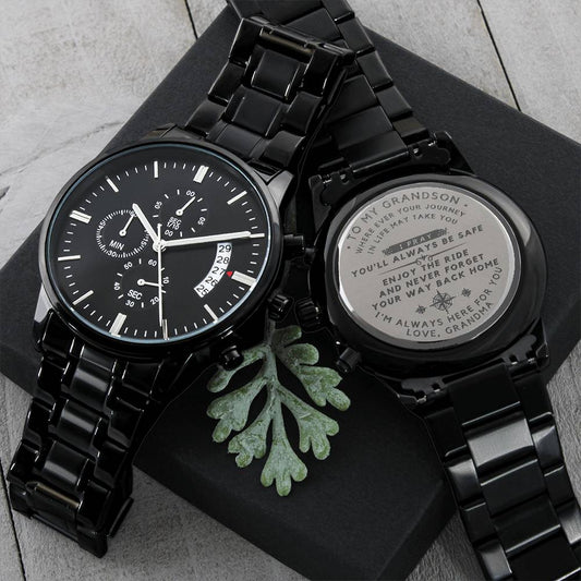 Watch For My Grandson From Grandma Engraving Chronograph Watch