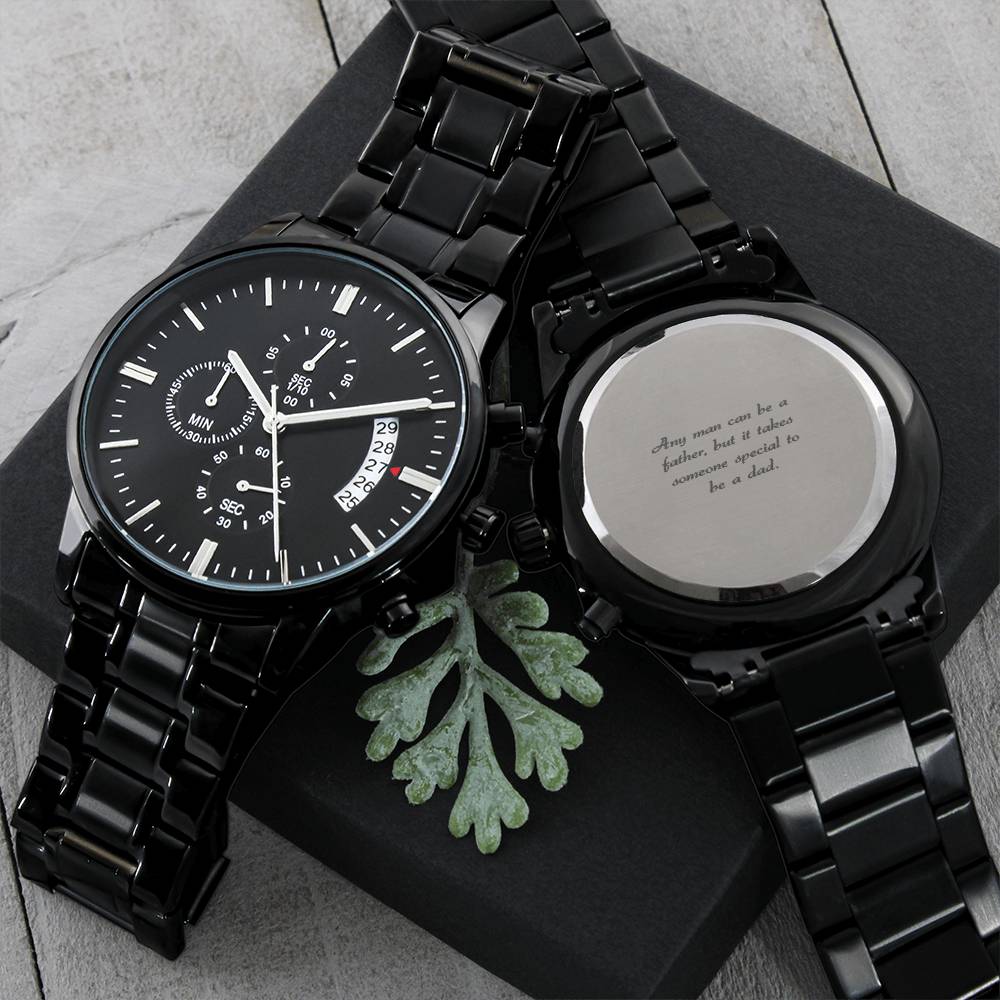 Proud Dad Engraving Chronograph Watch