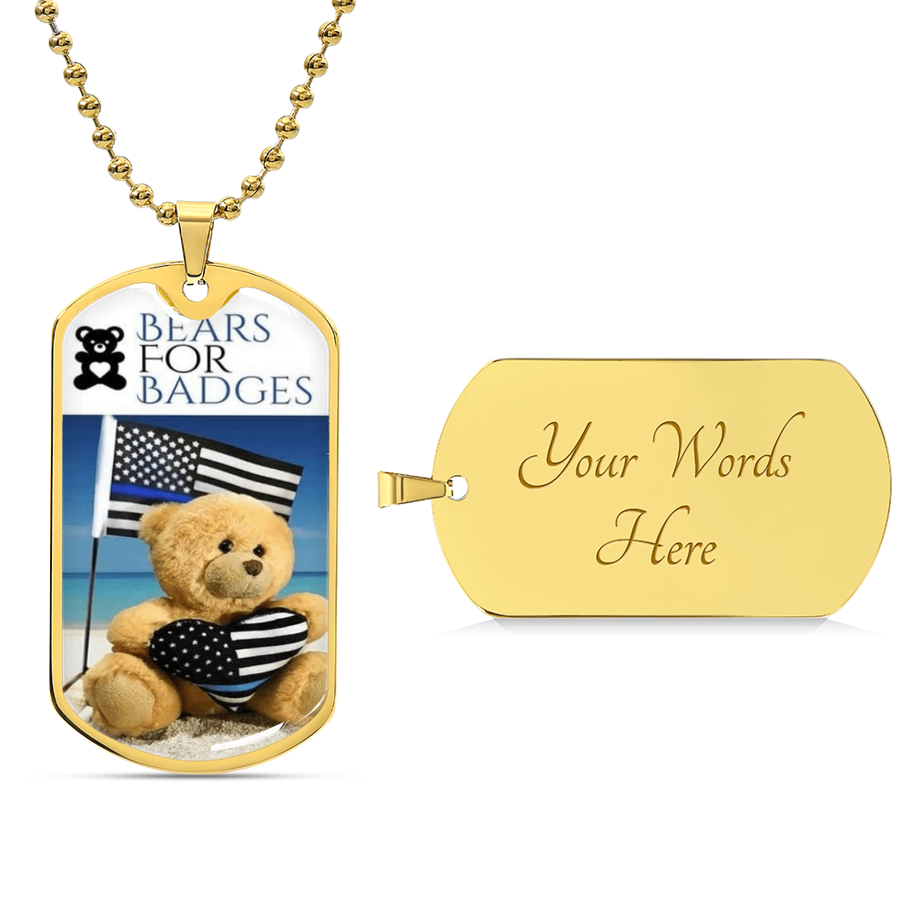 Bears For Badges - Army Tag Necklace, Dog Tag Necklace
