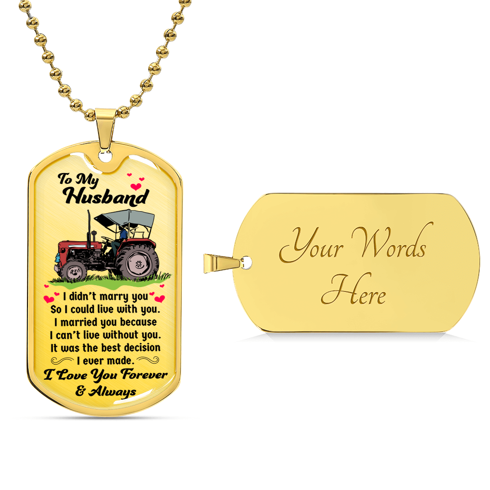 Gift For Farmer - Premium Dog Tag - Army Tag Necklace, Dog Tag Necklace
