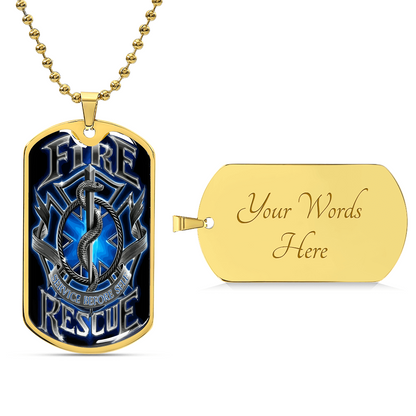 Best Gift For Firefighter - Army Tag Necklace, Dog Tag Necklace