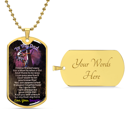 Gift For Electrician Dad - Electrician Dad Gift - Necklace For Electrician Dad - Fathers Day - Dad Dog Tag Necklace - Army Tag Necklace, Dog Tag Necklace