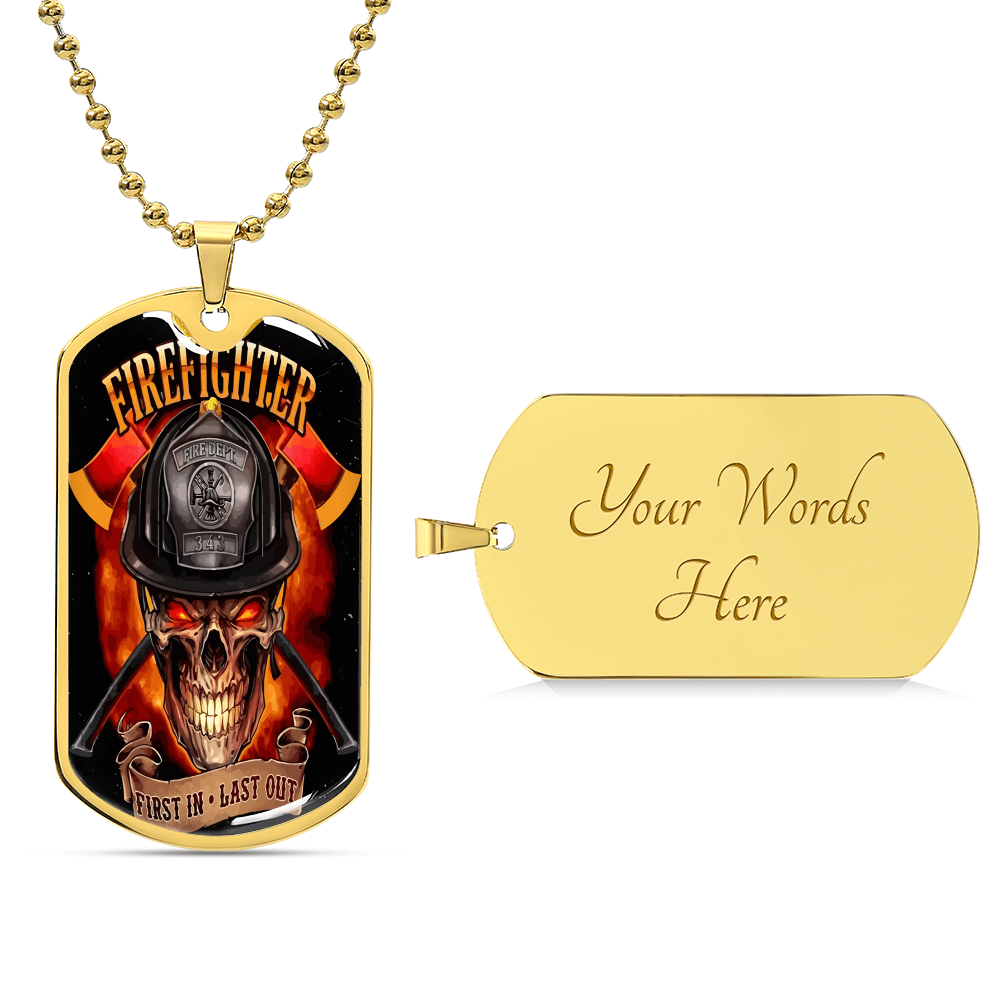 Best Gift For Firefighter - Army Tag Necklace, Dog Tag Necklace