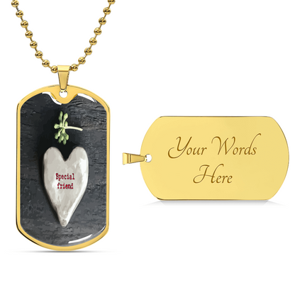 Boyfriend Gift, Lockdown Gift, Christmas Gift, Birthday Gift, Wedding Keepsake, Friendship Gift - Army Tag Necklace, Dog Tag Necklace