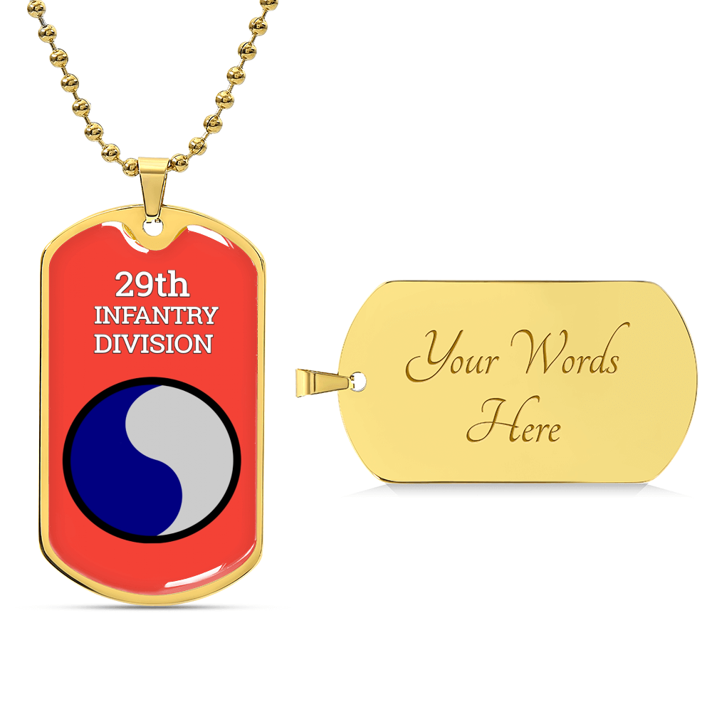 Awesome Dog Tag For 29Th Infantry Division - Army Tag Necklace, Dog Tag Necklace