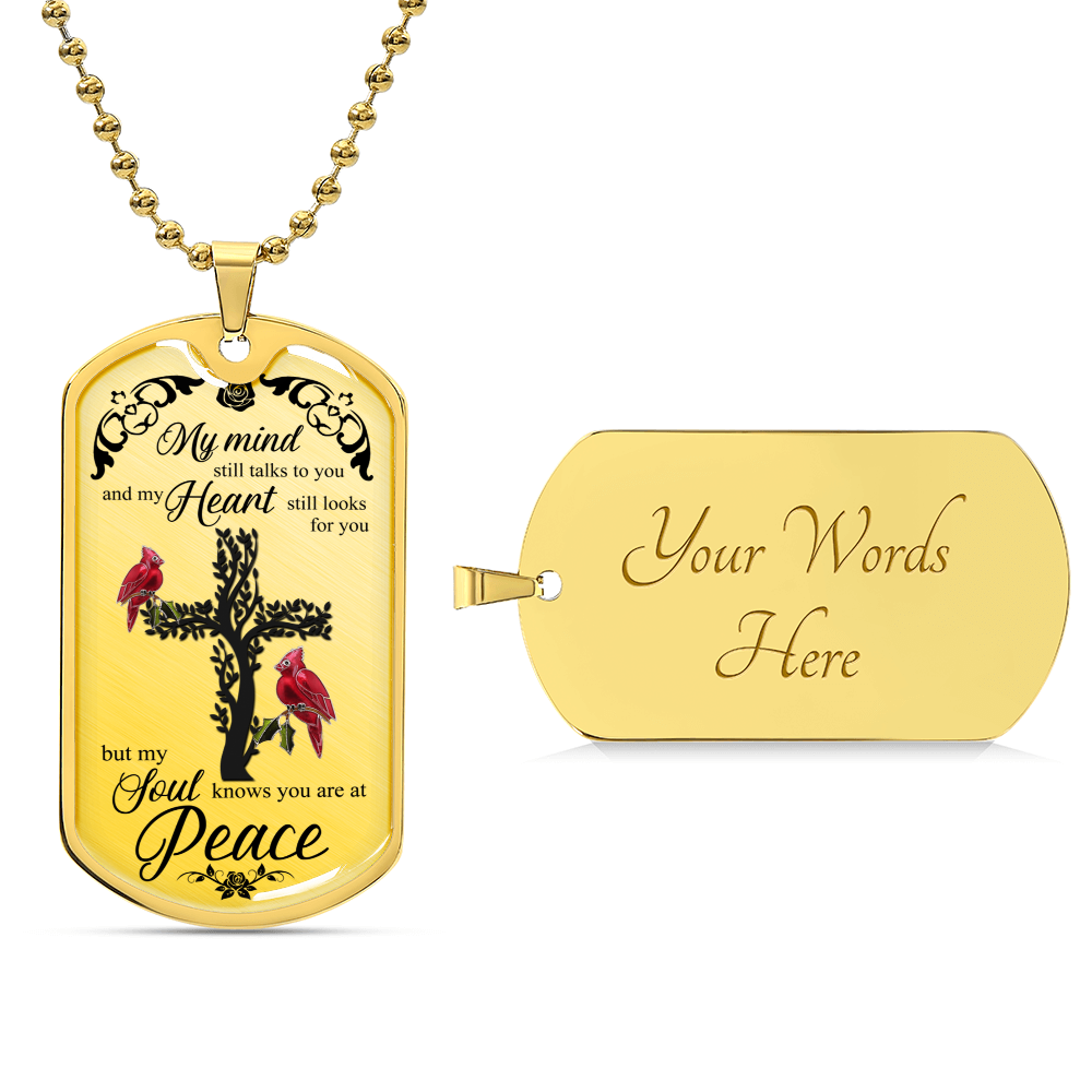 Birds Tree Of Life Faith Cross Luxury Dog Tag - Army Tag Necklace, Dog Tag Necklace