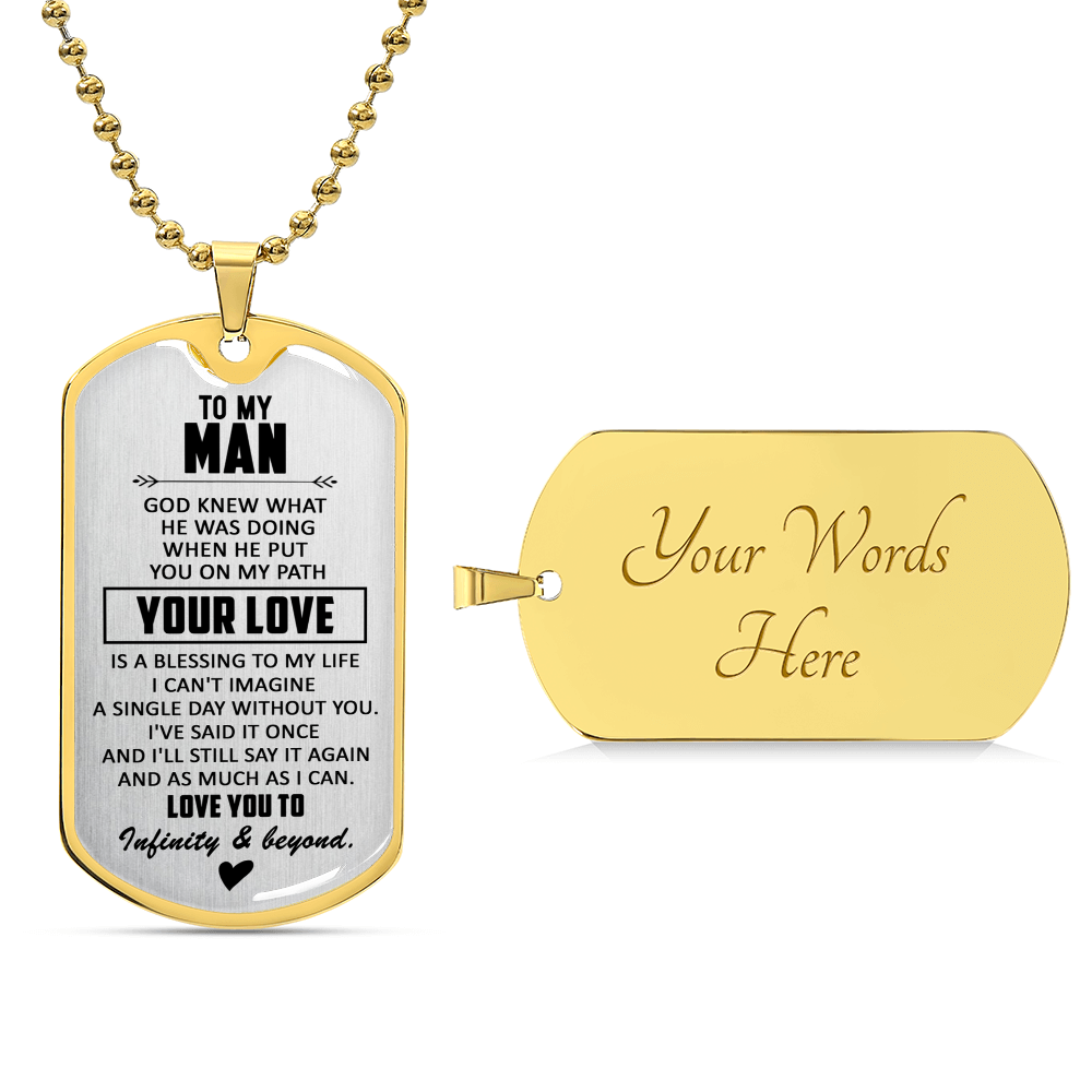 Gift For Your Man - Blessing - Dog Tag - Army Tag Necklace, Dog Tag Necklace