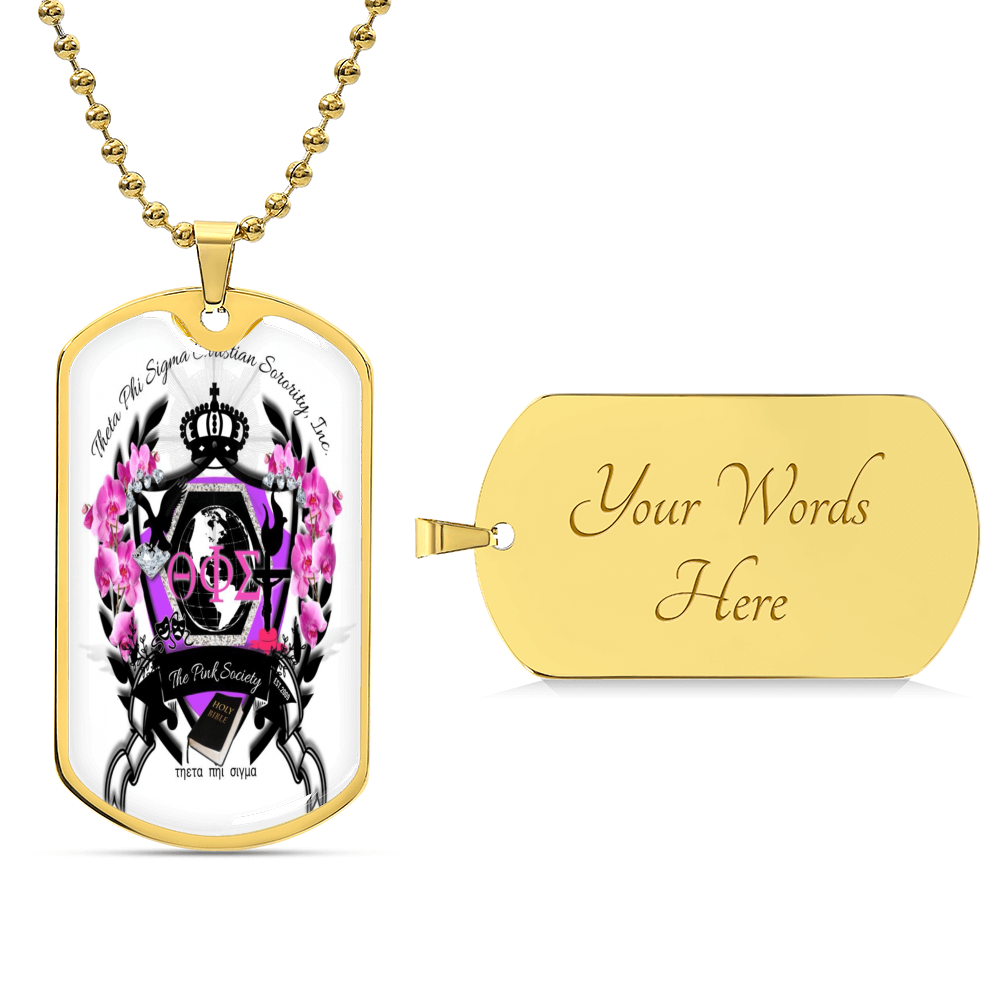 Theta Phi Sigma Luxury Dog Chains! - Army Tag Necklace, Dog Tag Necklace