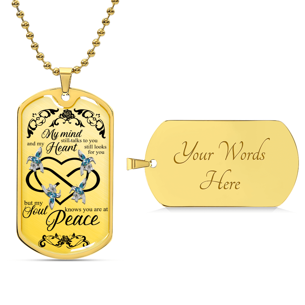 Pet Memorial - Loss Of Dog, Cat - Dog, Cat Loss Gifts - Pet Sympathy - Pet Memorial Gift - Loss Of Dog Gift - Army Tag Necklace, Dog Tag Necklace