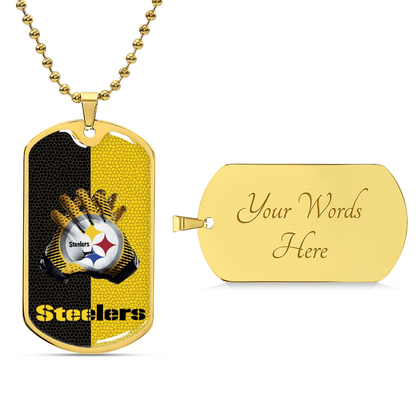 Steelers Dog Tag - Army Tag Necklace, Dog Tag Necklace
