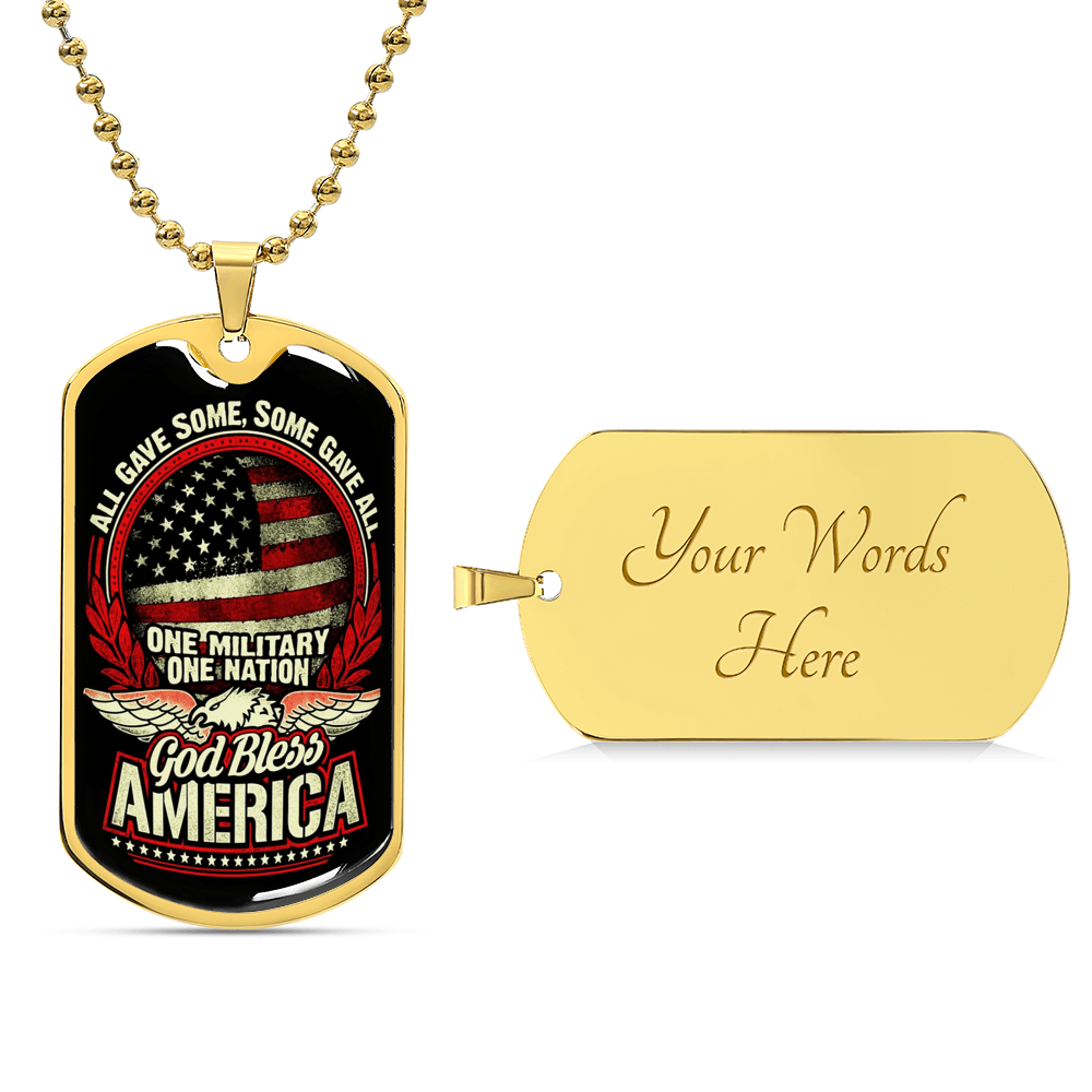 U.S Army Military Gift, Dog Tag Veteran Gifts for Grandpa Independence Day, Veteran Gift For Dad, Veteran Jewelry - Army Tag Necklace, Dog Tag Necklace
