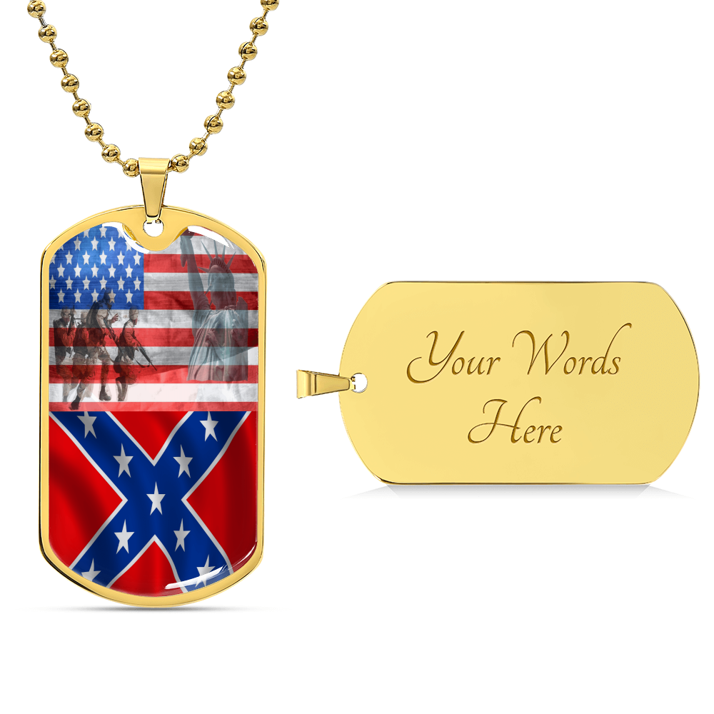 Proud Conderate American - Army Tag Necklace, Dog Tag Necklace