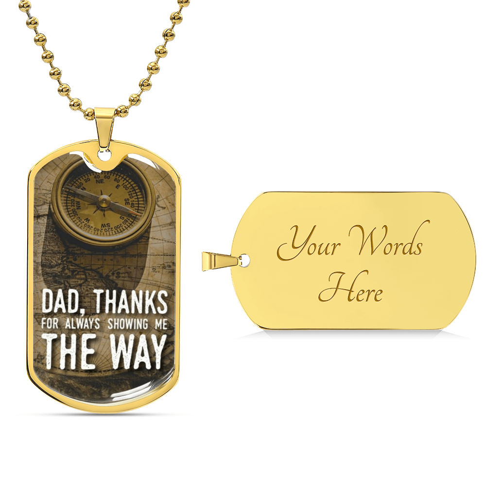 Dad Dog Tags Necklace Gifts For Dad From Daughter Son Kids 50Th Birthday Gift For Dad Thank You Army Wedding Gift From Bride - Army Tag Necklace, Dog Tag Necklace