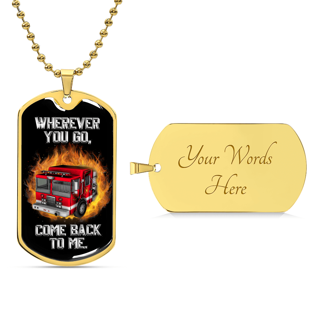 Firefighter Gift, Best Dog Tag Necklace Pendant For Fireman Dad Birthday Christmas Father's Day, Fire Safety Isaiah - Army Tag Necklace, Dog Tag Necklace
