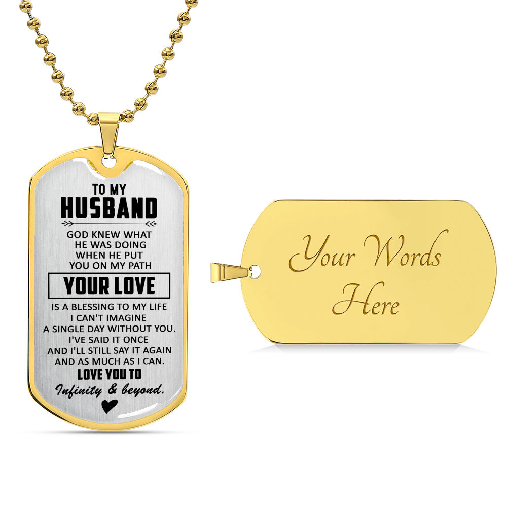 Gift For Husband - Blessing - Dog Tag - Army Tag Necklace, Dog Tag Necklace