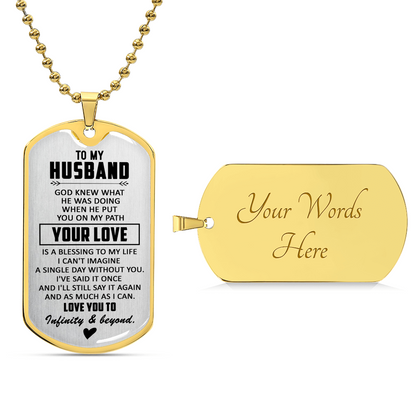 Gift For Husband - Blessing - Dog Tag - Army Tag Necklace, Dog Tag Necklace