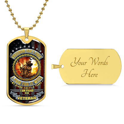 Gift for veteran, Military Gift, Veterans Day, veteran dog tag, US Army dog tag, Gift for Army, 4th of july gift - Army Tag Necklace, Dog Tag Necklace