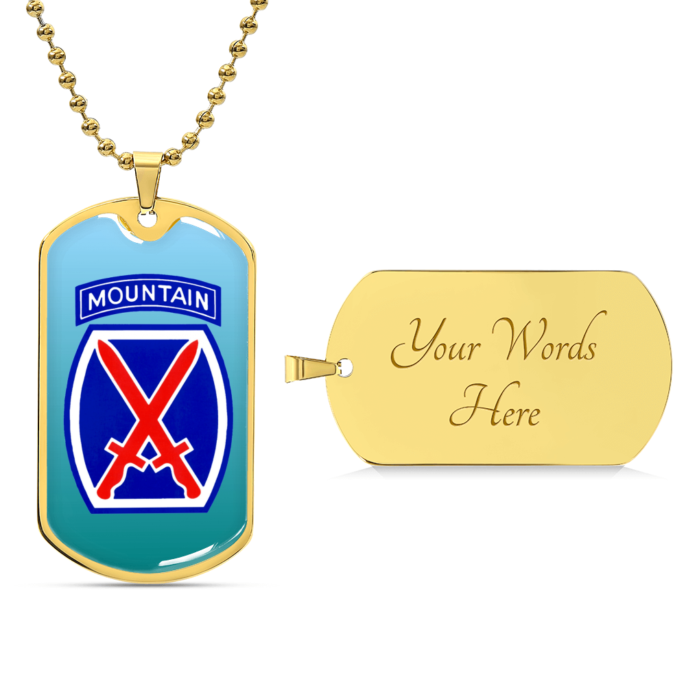 Gorgeous Dog Tag For 10Th Mountain Division - Army Tag Necklace, Dog Tag Necklace