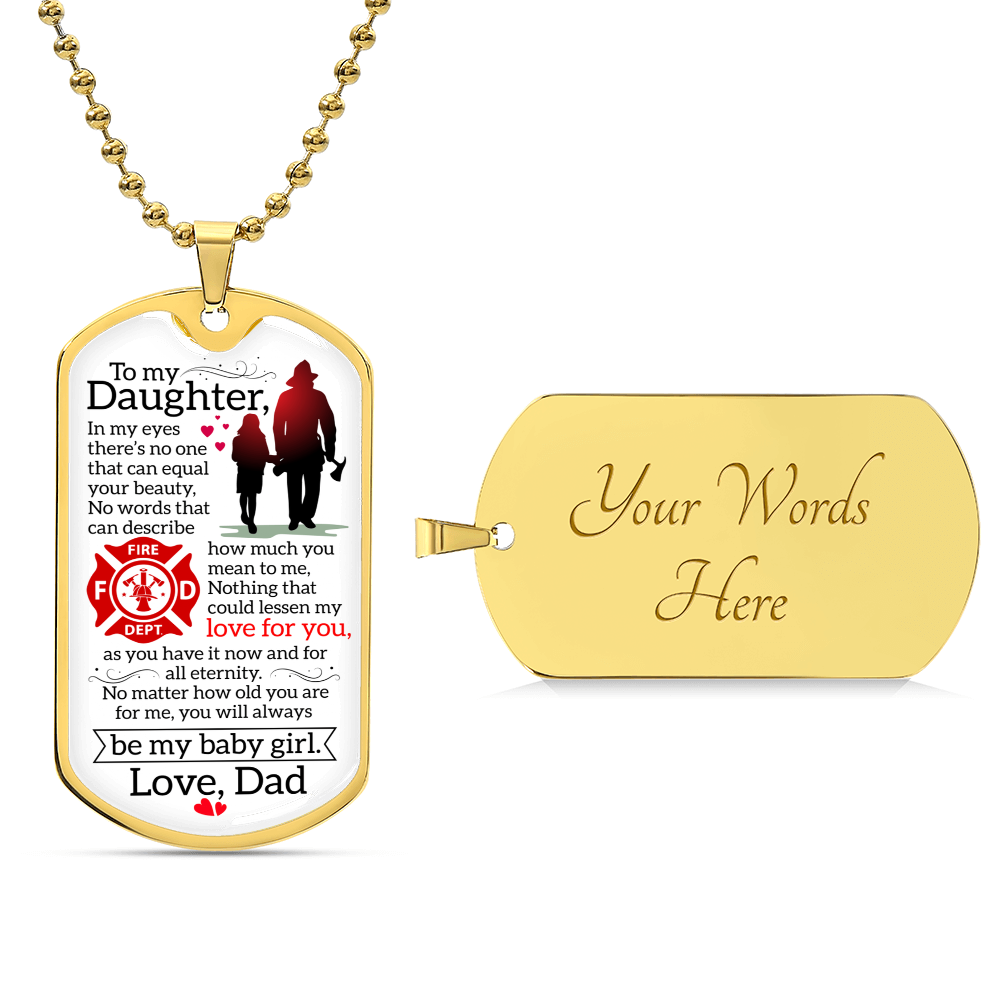 Firefighter Gift, Best Dog Tag Necklace Pendant For Fireman Dad Son Mom Female Male Birthday Christmas Father's Day - Army Tag Necklace, Dog Tag Necklace