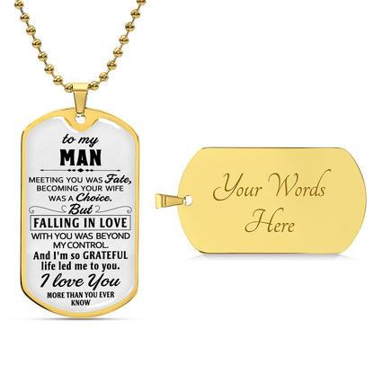 Gift For Your Man - So Grateful - Dog Tag - Army Tag Necklace, Dog Tag Necklace