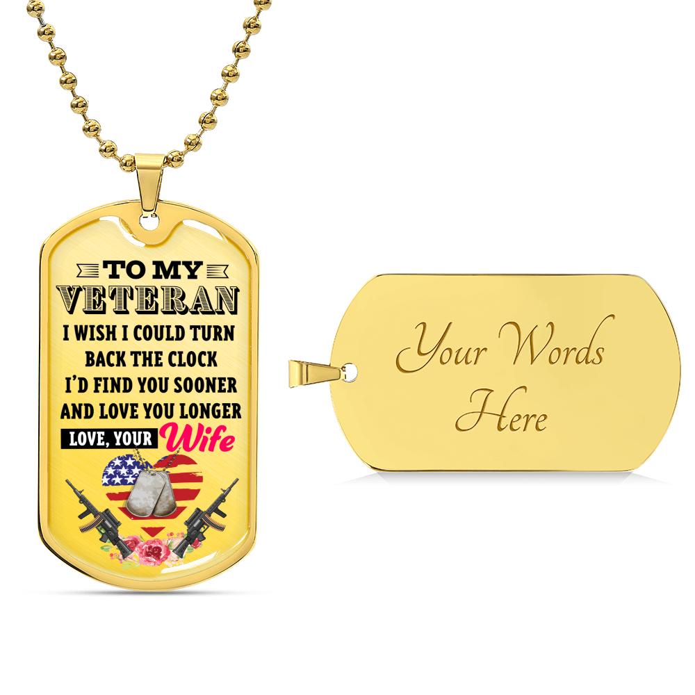 Gift For Veteran- Premium Dog Tag - Army Tag Necklace, Dog Tag Necklace