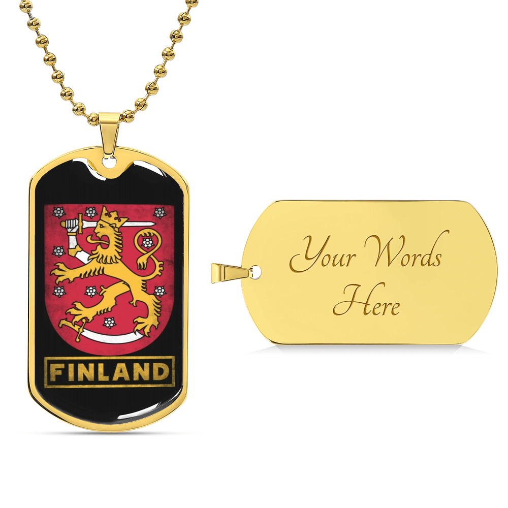 Finland Necklace - Army Tag Necklace, Dog Tag Necklace