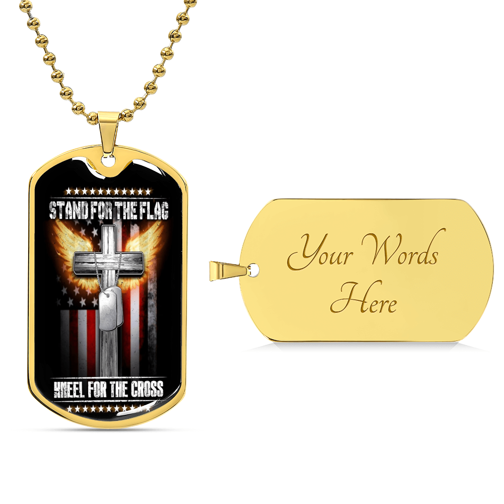 Stand For The Flag - Army Tag Necklace, Dog Tag Necklace