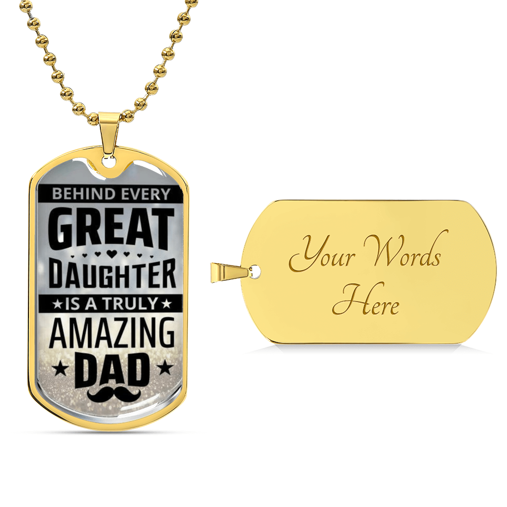 Engraved Dog Tags Necklace For Dad, Gift For Father's Day, Engraved Necklace, Custom Necklace For Husbandboyfriend - Army Tag Necklace, Dog Tag Necklace