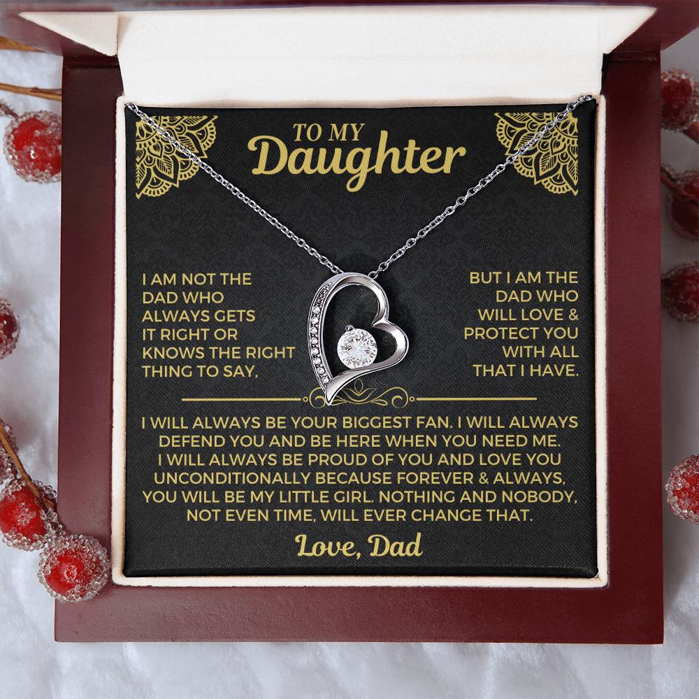 To My Daughter - Love Dad - Beautiful Gift Set - Forever Love Necklace